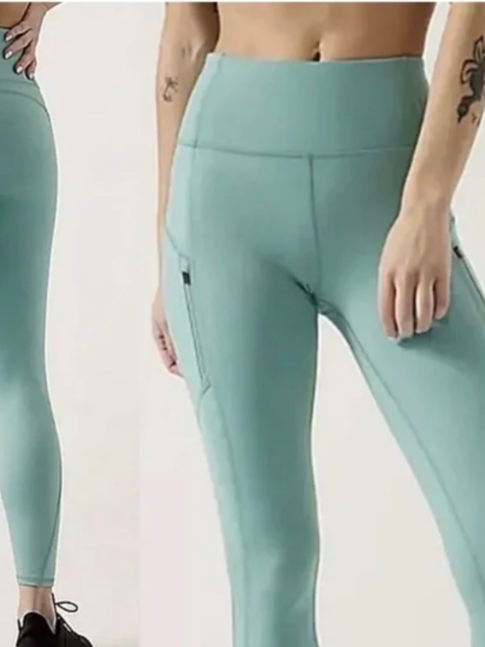 Athleta XL Rainier Tight Leggings, Dusty Jade Green NWT